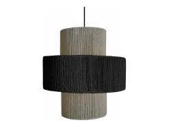 Suspensión TOSEL ,metal,fibra,Negro , A90xD40xP 40cm