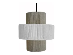 Suspensión TOSEL ,metal-fibra,Blanco ,A90xD30xP30cm