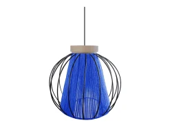 Suspensión TOSEL ,metal-fibra,Azul ,A90xD 32x P 32 cm