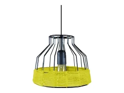 Suspensión TOSEL ,metal,fibra,AMARILLO, A90x D25xP 25cm
