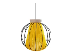 Suspensión TOSEL ,metal-fibra,AMARILLO,A90x D32xP32cm