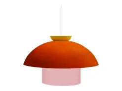 Suspensión TOSEL ,metal,Naranja ,A110xD29xP29cm