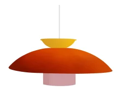 Suspensión TOSEL ,metal,Naranja,A110xD40xP40 cm