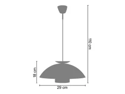 Suspensión TOSEL ,metal,Naranja,A110xD29xP29cm
