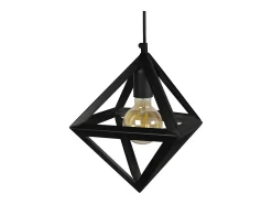 Suspensión TOSEL ,metal,Negro ,A84xD24xP24cm