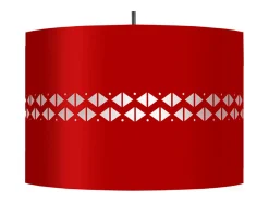 Suspensión TOSEL ,metal.,Rojo, A80x D 30xP30cm