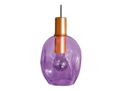 Suspensión TOSEL ,metal,violeta ,A100xD 20x P 20cm