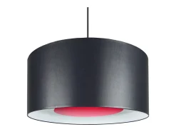 Suspensión TOSEL ,tela ,Negro ,A80xD35xP35 cm