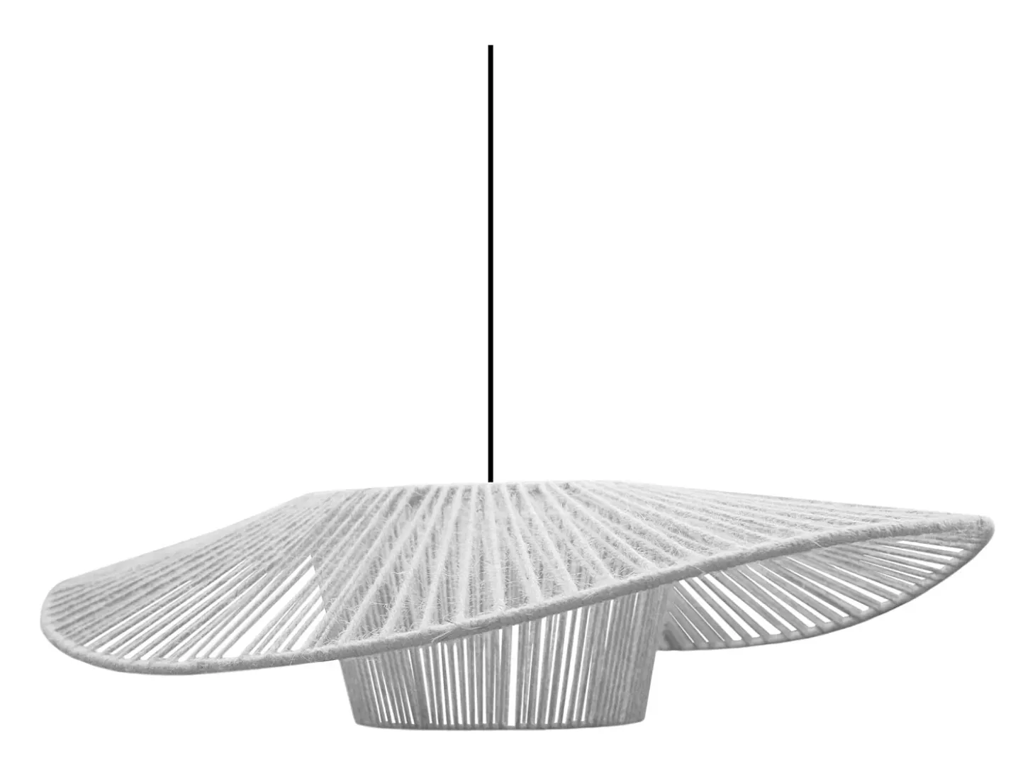 Suspensión TOSEL ,tela,Blanco,A80xD 75x P 80cm