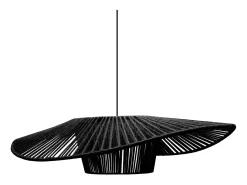 Suspensión TOSEL ,tela,Negro ,A 70xD35x P 40cm