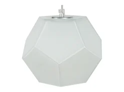 Suspensión TOSEL ,vidrio,Blanco, A 77xD19x P 19cm