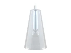 Suspensión TOSEL ,vidrio,Blanco,A94xD25xP25cm