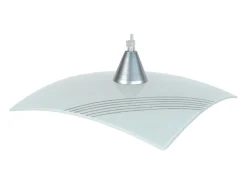 Suspensión TOSEL ,vidrio,Gris ,A 70xD30x P 30cm