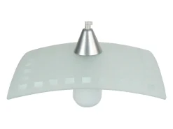Suspensión TOSEL ,vidrio,Gris ,A60xD 30xP30cm