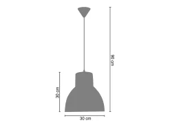 Suspensión TOSEL ,vidrio,,Naranja, A90xD30xP30cm