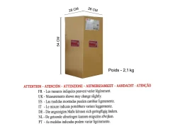Suspensión TOSEL ,vidrio,Negro ,A108xD25xP25cm