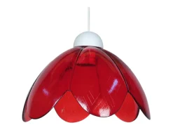 Suspensión TOSEL ,vidrio,Rojo,A75xD25xP25cm