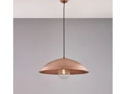 Suspensión del remitente d. 50 en hierro lacado en negro con dec. Lámpara de cobre antiguo con cable eléctrico ajustable recubierto de tela, 1 luz.