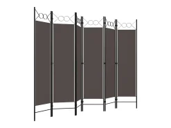 Tabique divisorio antracita de 6 paneles 240x180 cm