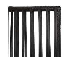 Tabique divisorio de 5 paneles de mimbre de resina negra