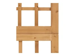 Tabique divisorio de 5 paneles/celosía de madera maciza de abeto