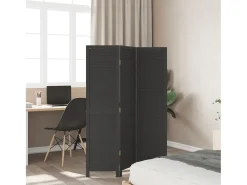 Tabique divisorio de 3 paneles en madera maciza de paulownia negra
