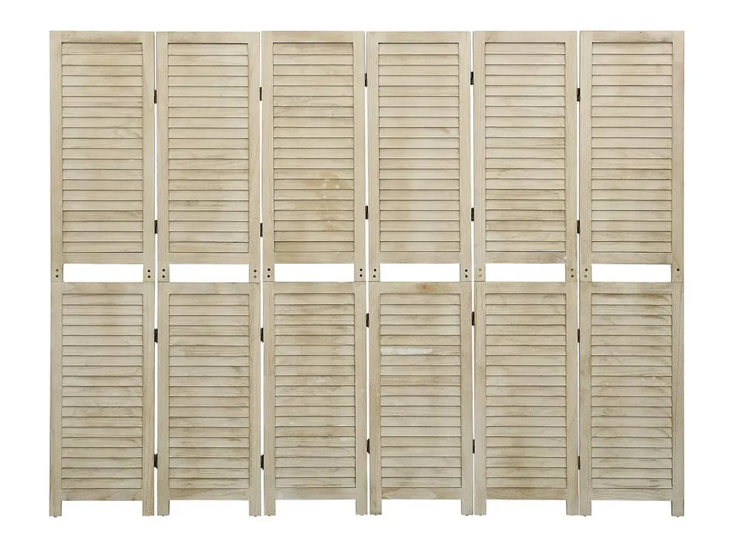Tabique divisorio de 6 paneles 210x165 cm madera de paulownia