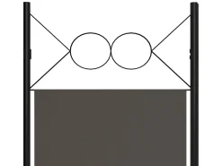 Tabique divisorio de 5 paneles color antracita 200x180 cm