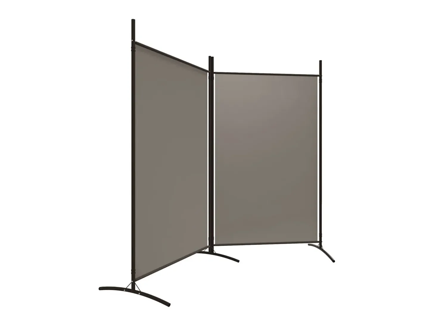 Tabique divisorio de 2 paneles Antracita 175x180 cm Tejido