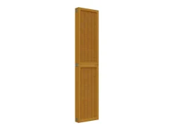 Tabique divisorio de 6 paneles en madera maciza de paulownia marrón