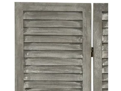 Tabique divisorio de 6 paneles Gris 214x166 cm Madera maciza