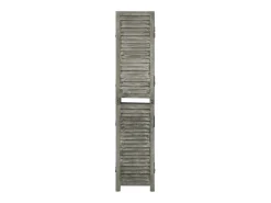 Tabique divisorio de 6 paneles Gris 214x166 cm Madera maciza
