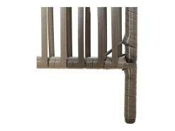 Tabique divisorio de 5 paneles de mimbre de resina gris