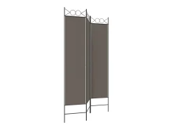 Tabique divisorio de 3 paneles Antracita 120x200 cm Tejido