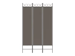 Tabique divisorio de 3 paneles Antracita 120x200 cm Tejido
