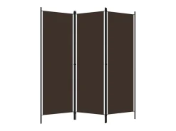 Tabique divisorio de 3 paneles Marrón 150x180 cm