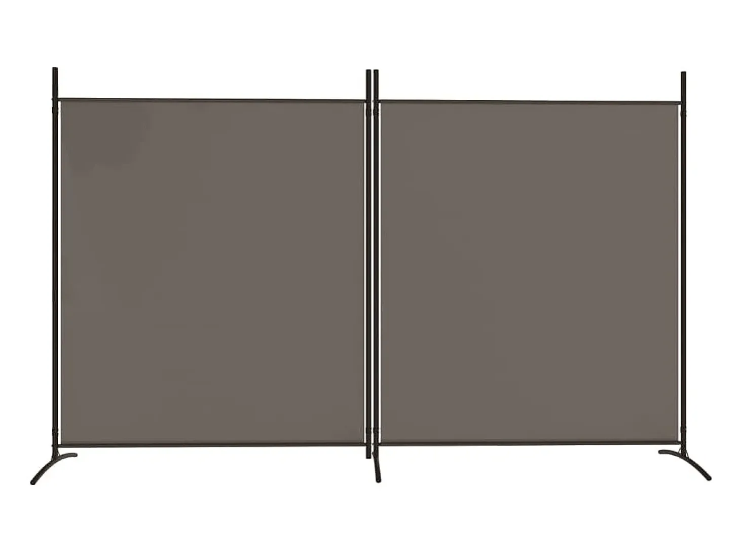 Tabique divisorio de 2 paneles Antracita 348x180 cm Tejido