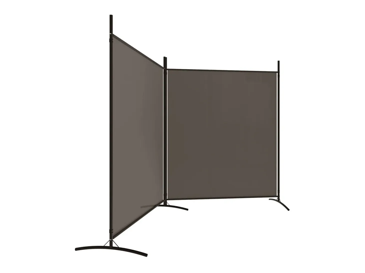 Tabique divisorio de 2 paneles Antracita 348x180 cm Tejido