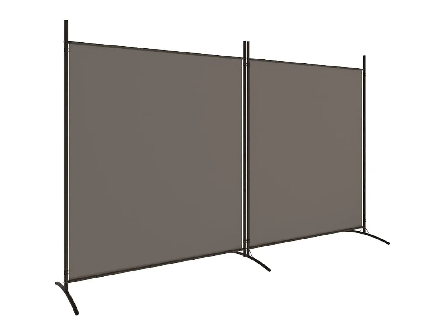 Tabique divisorio de 2 paneles Antracita 348x180 cm Tejido