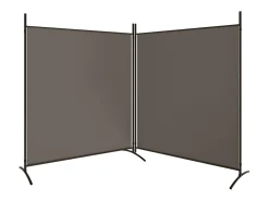 Tabique divisorio de 2 paneles Antracita 348x180 cm Tejido