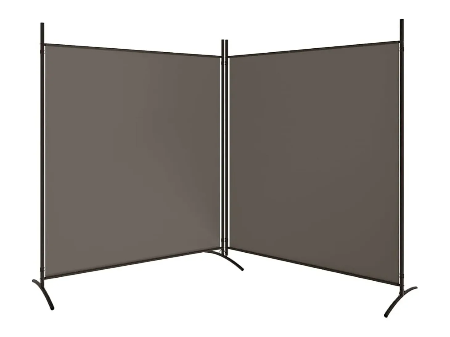 Tabique divisorio de 2 paneles Antracita 348x180 cm Tejido