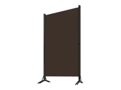 Tabique divisorio de 3 paneles Marrón 260x180 cm