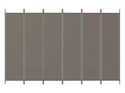 Tabique divisorio de 6 paneles Antracita 300x200 cm Tejido
