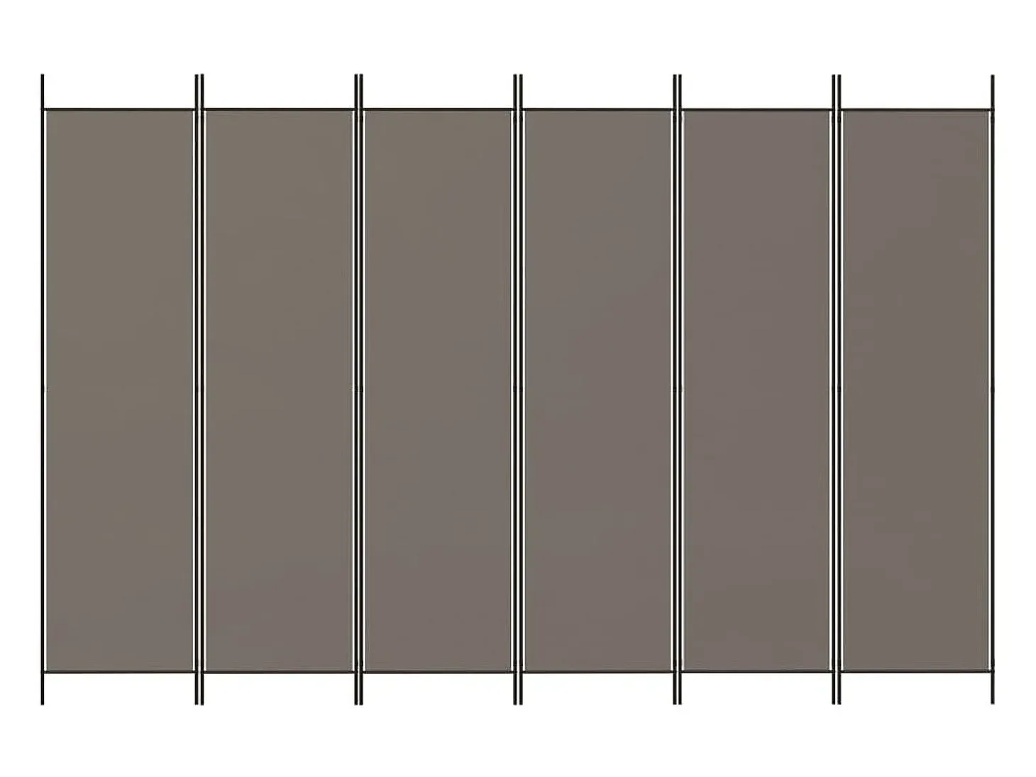 Tabique divisorio de 6 paneles Antracita 300x200 cm Tejido