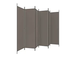 Tabique divisorio de 6 paneles Antracita 300x200 cm Tejido