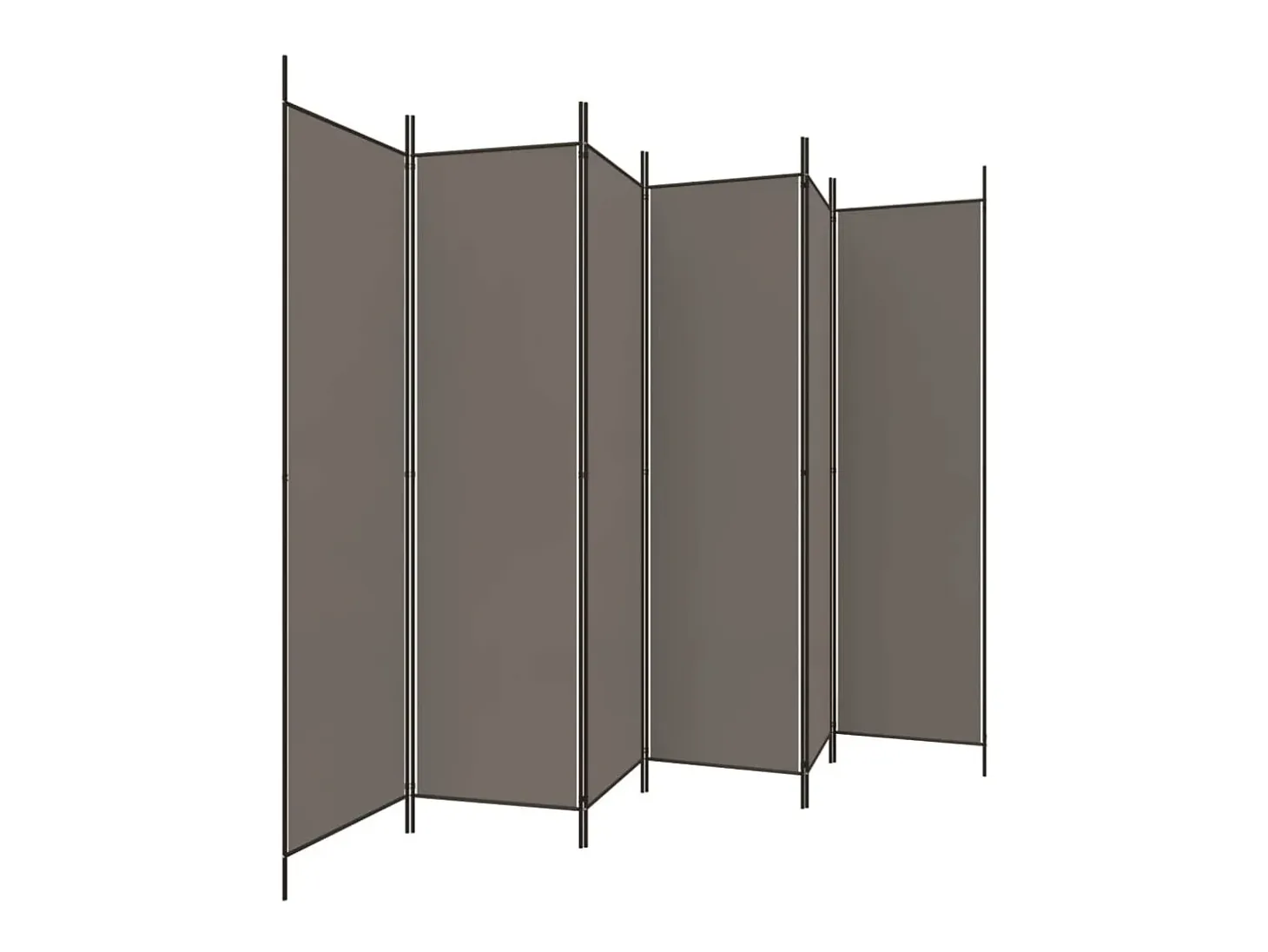 Tabique divisorio de 6 paneles Antracita 300x200 cm Tejido