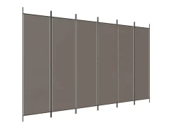 Tabique divisorio de 6 paneles Antracita 300x200 cm Tejido