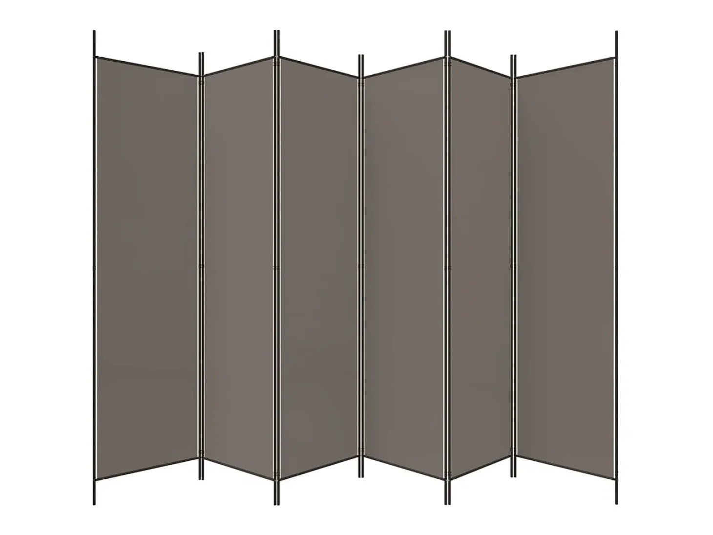 Tabique divisorio de 6 paneles Antracita 300x200 cm Tejido