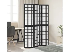 Tabique divisorio de 3 paneles en madera maciza de paulownia negra