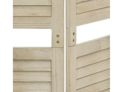 Tabique divisorio de 4 paneles 140x165 cm madera de paulownia